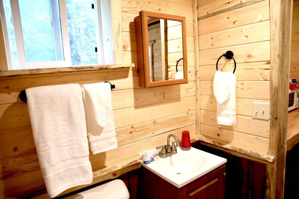 Koupelna v ubytování Gateway Inn & Cabins