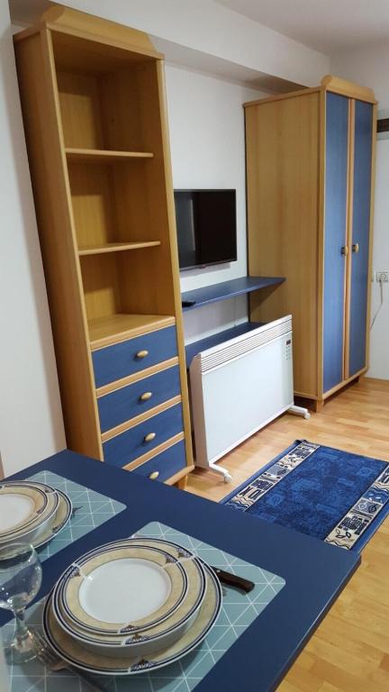 TV a/nebo společenská místnost v ubytování Apartmani Stojanovic