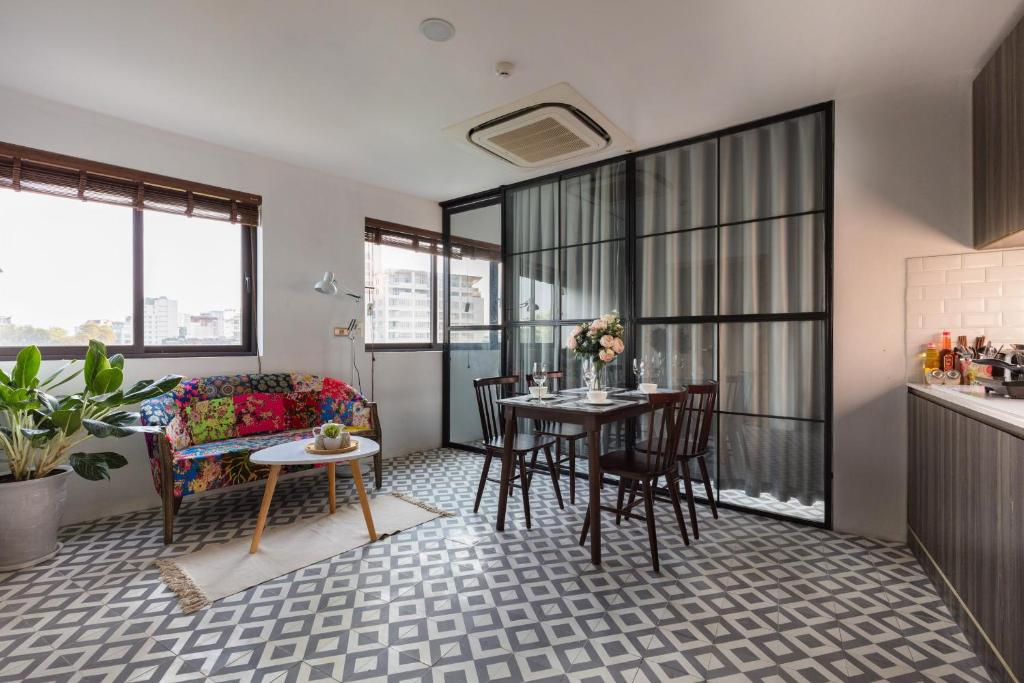 Posezení v ubytování SaziHome Le Thanh Tong Hanoi