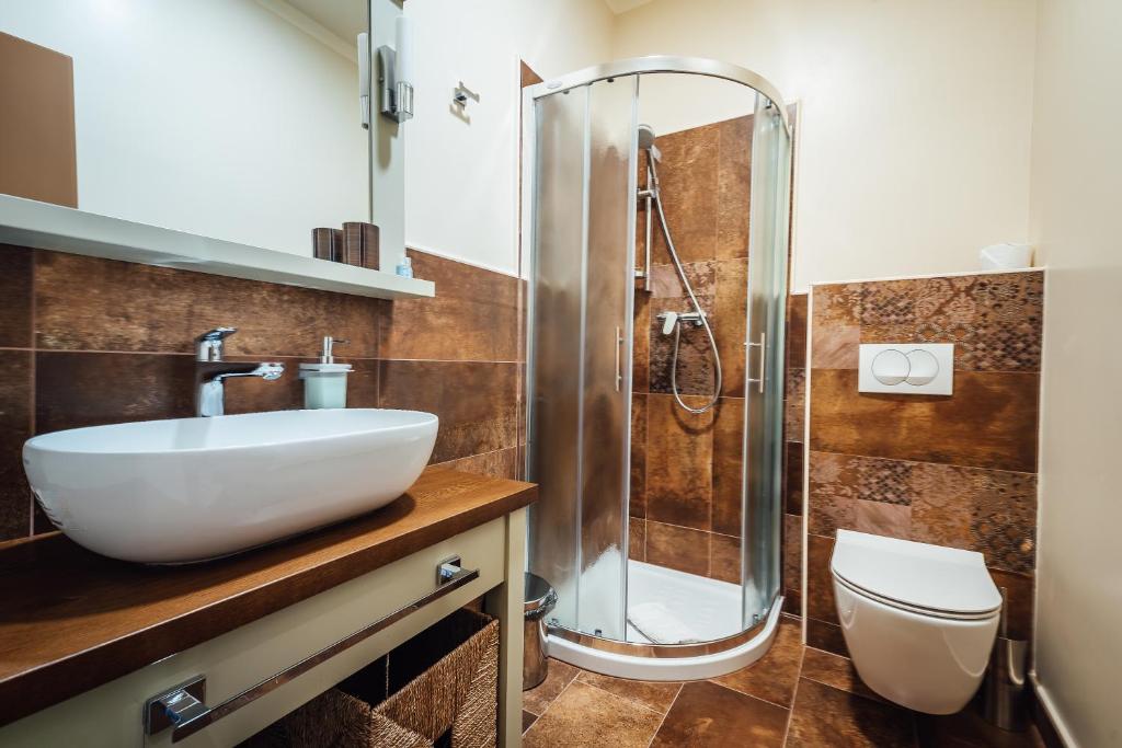 Koupelna v ubytování Guest House EJGA