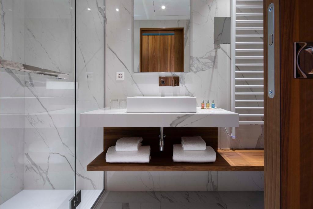 Koupelna v ubytování Hotel D Geneva