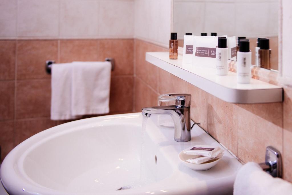 Koupelna v ubytování Hotel Oro Blu