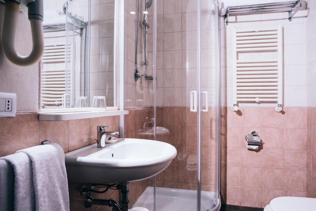Koupelna v ubytování Hotel Oro Blu