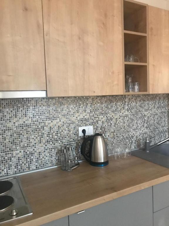 Kuchyň nebo kuchyňský kout v ubytování Apartment House Mael