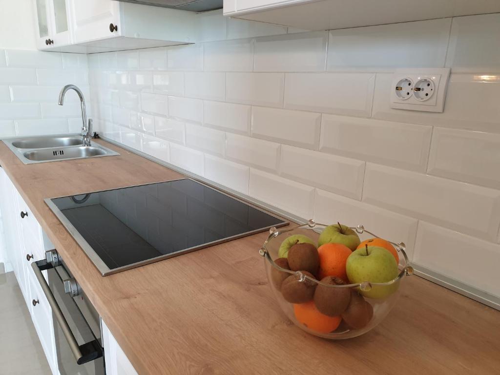 Kuchyň nebo kuchyňský kout v ubytování Apartment Kristina