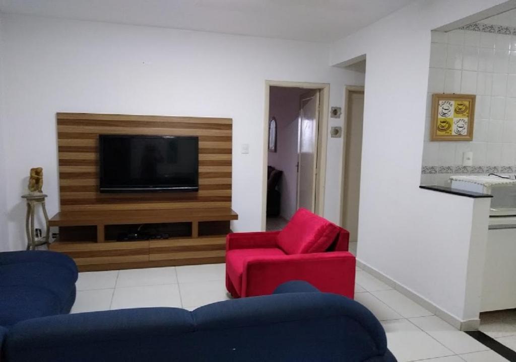  Apartamento amplo com vista para o mar na Praia Grande