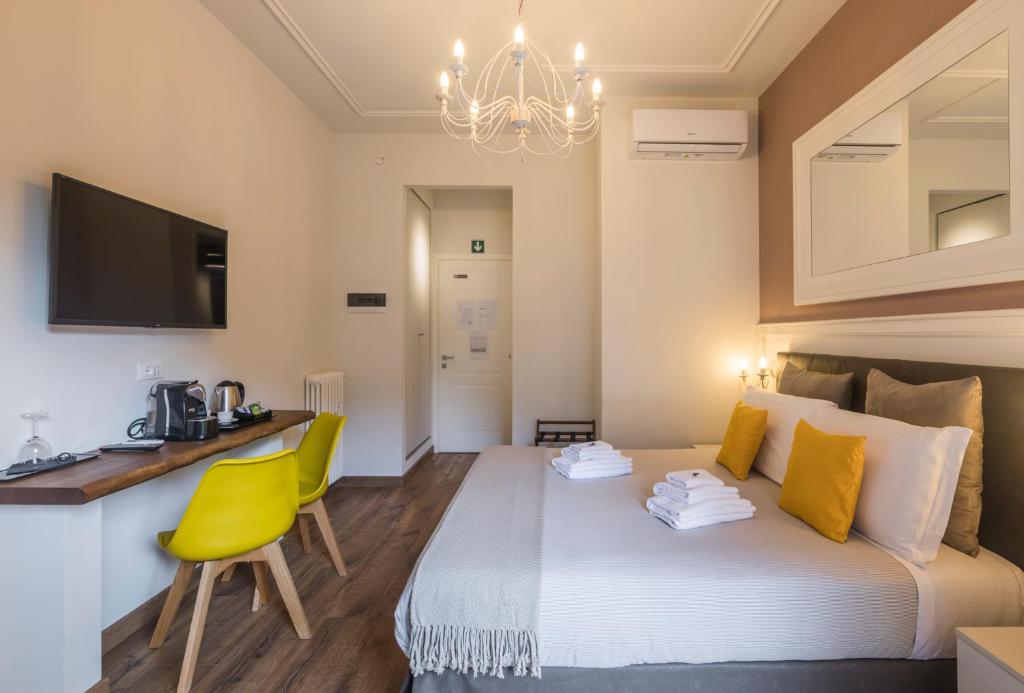Trastevere Gallery Suites房間的床