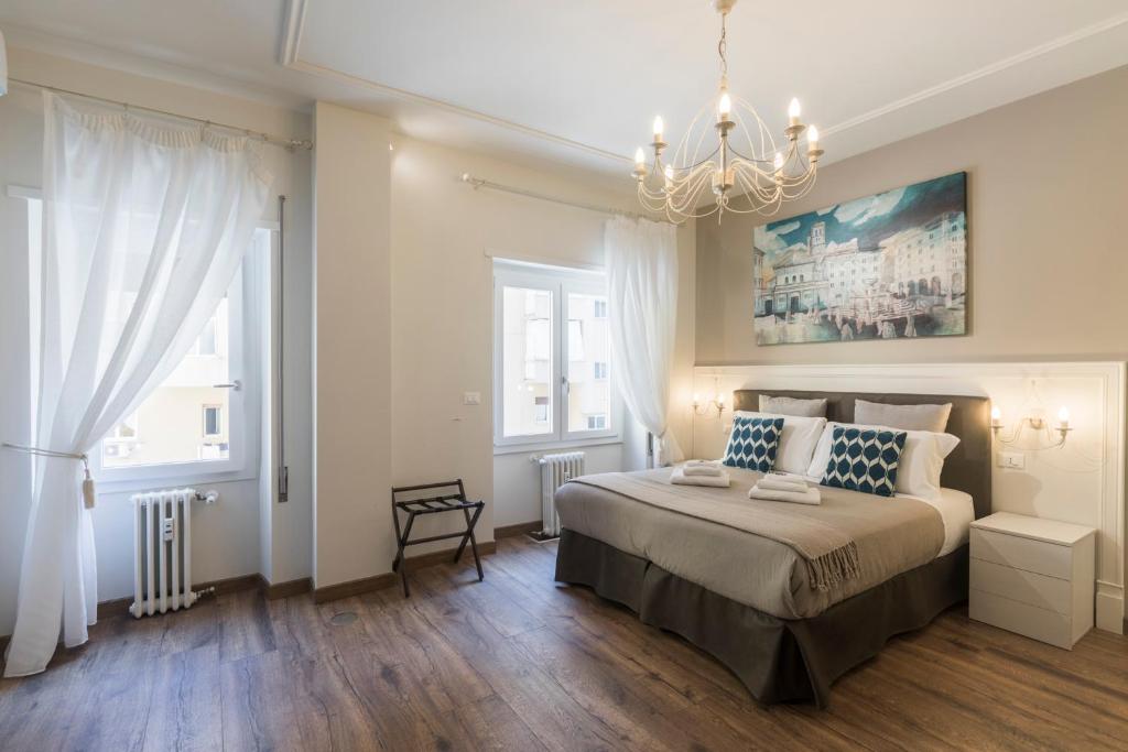 Trastevere Gallery Suites房間的床