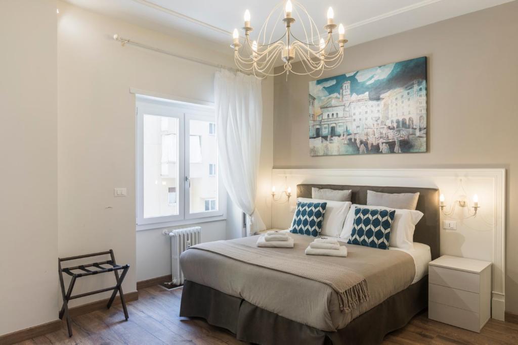 Trastevere Gallery Suites房間的床
