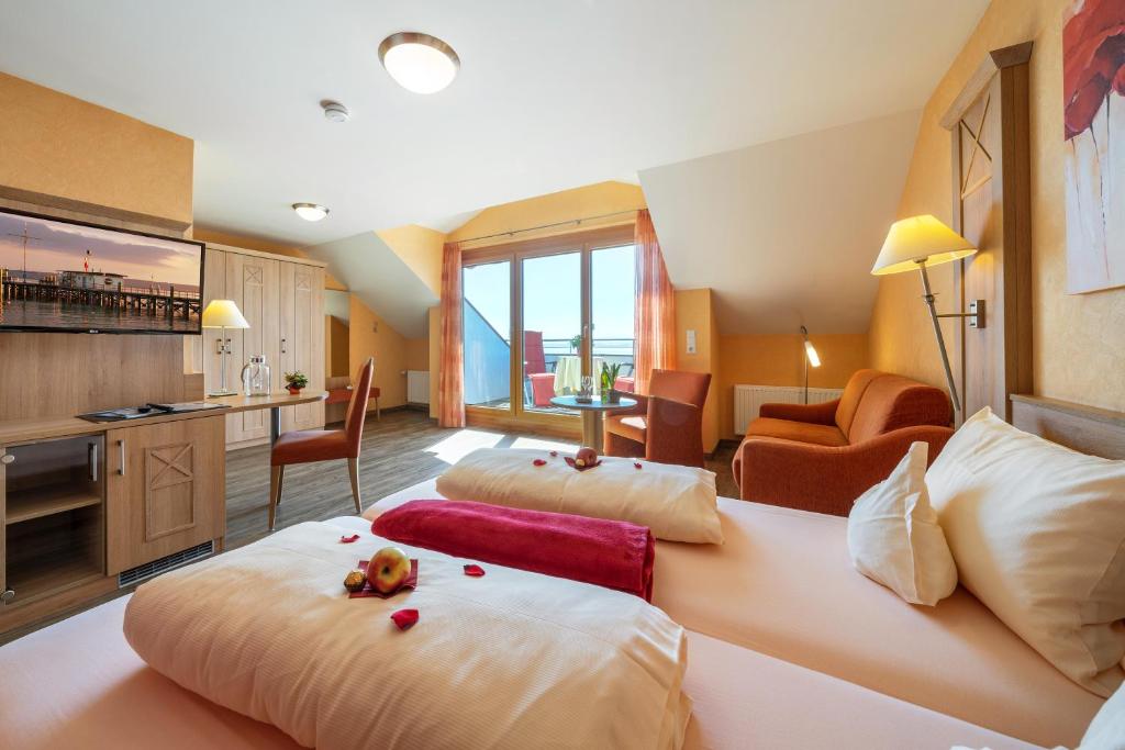 Kuchyň nebo kuchyňský kout v ubytování Hotel Mohren