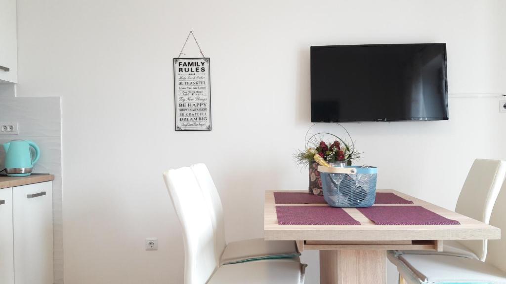 TV a/nebo společenská místnost v ubytování Apartments Nina, Pinta & Santa Maria