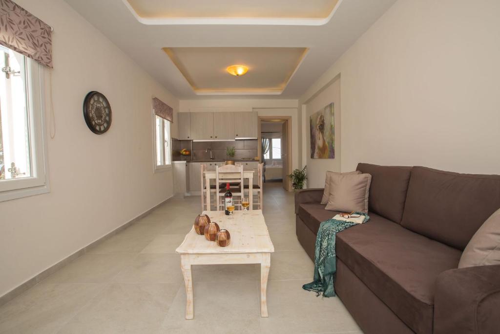 Posezení v ubytování Pithos Apartments