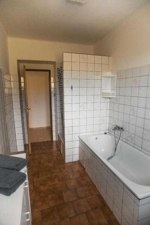 Koupelna v ubytování Apartmány Ve Mlejně