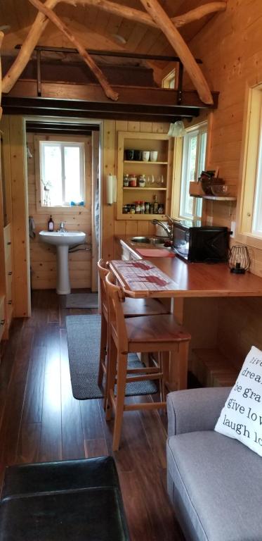 Kuchyň nebo kuchyňský kout v ubytování A Tiny Escape