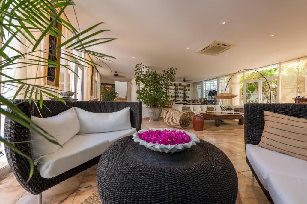 Uma área de estar em Casa Harb Hotel Boutique