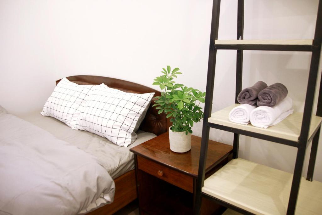 Letto o letti in una camera di Grey House