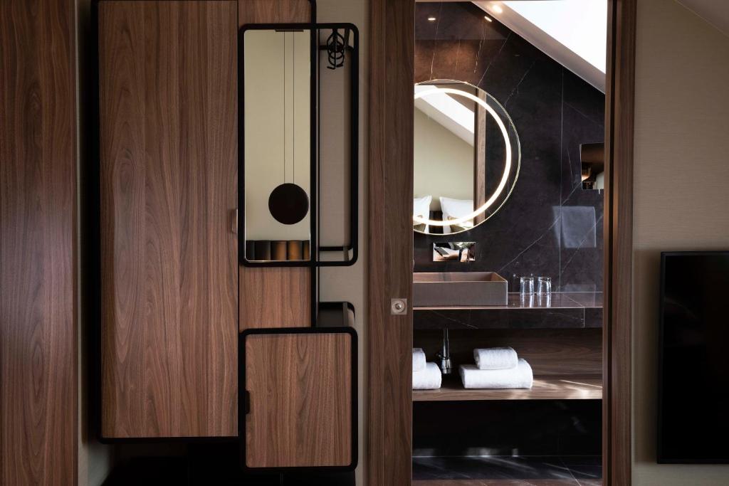 Koupelna v ubytování Hotel D Geneva