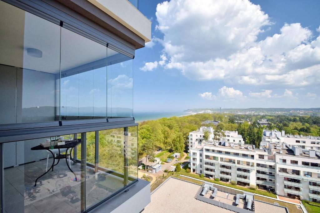a view from the balcony of a building at Apartamenty Onyx SeaView by Rent like home in Międzyzdroje
