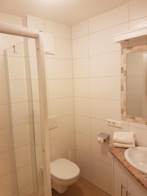 Koupelna v ubytování Aparthotel Hohe Brücke