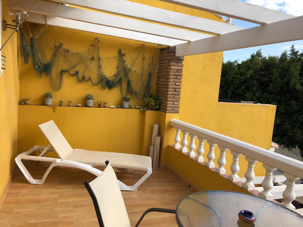 Balkón alebo terasa v ubytovaní Aunt Antonia Beach House