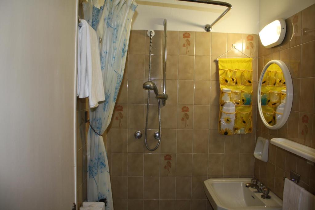 Koupelna v ubytování Albergo Villa Dionori