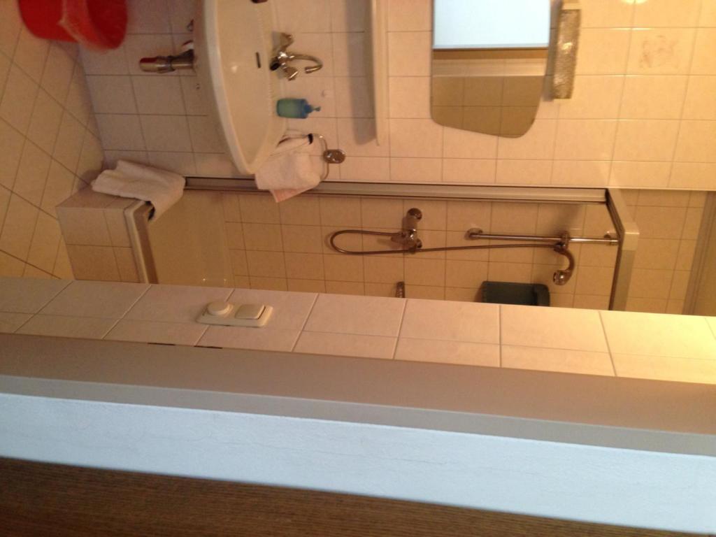 Koupelna v ubytování Haus Tenk