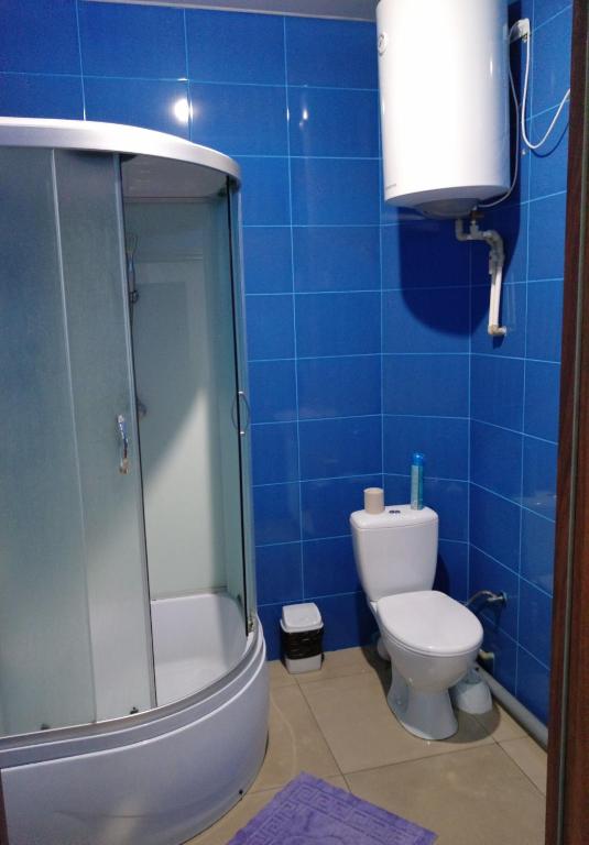 Koupelna v ubytování Premium Hotel