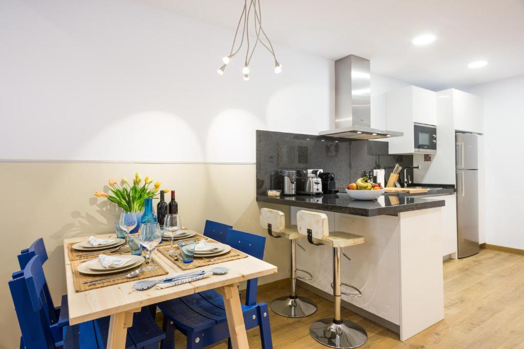 Kuchyň nebo kuchyňský kout v ubytování Sans Souci Quality Apartments