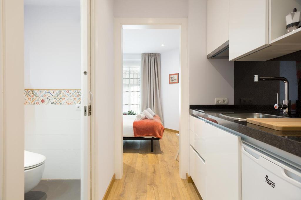 Kuchyň nebo kuchyňský kout v ubytování Sans Souci Quality Apartments