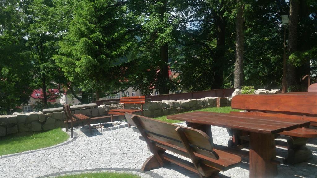 Vonkajšia záhrada v ubytovaní Dom wczasowy Przy Skałkach
