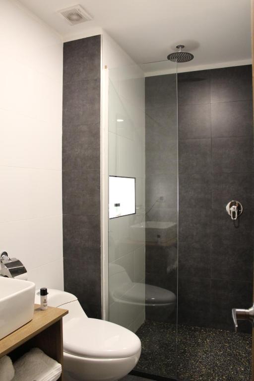 Koupelna v ubytování Hotel Bogota DC