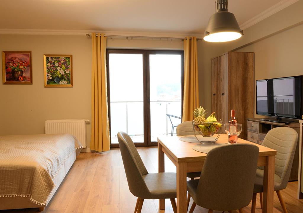 TV a/nebo společenská místnost v ubytování Apartamenty Gaja