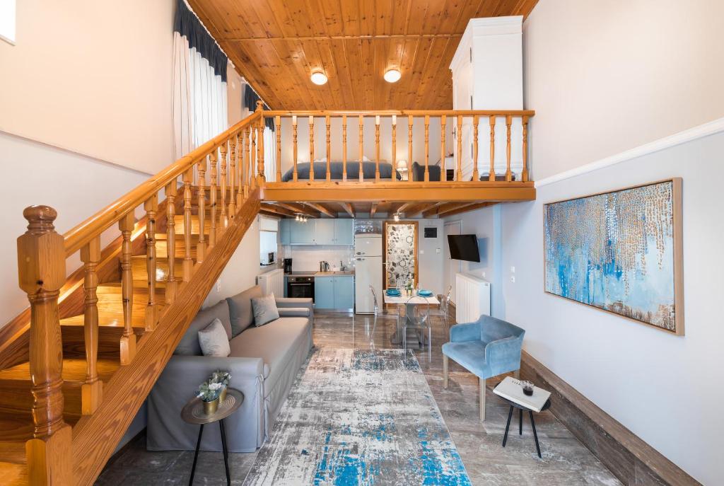 Гостиная зона в Mavrogenous Luxury Apartments