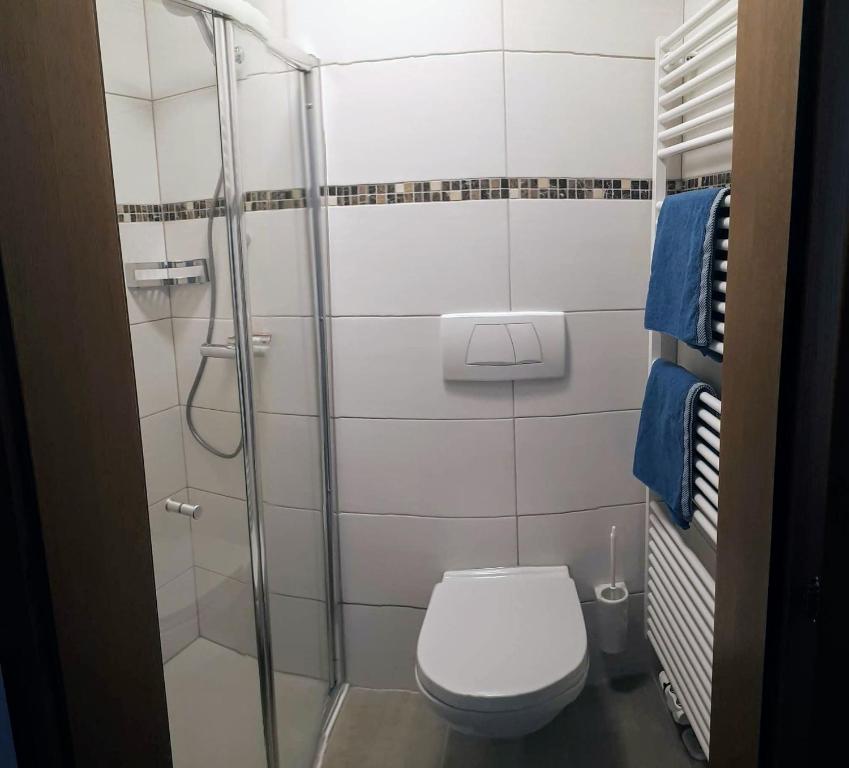 Koupelna v ubytování Gästehaus Oberauer