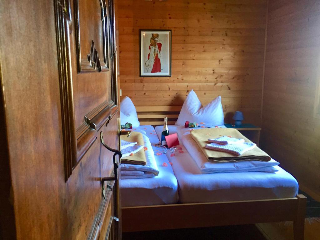 Postel nebo postele na pokoji v ubytování Waldstrand Berger