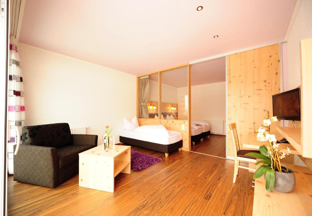 TV a/nebo společenská místnost v ubytování Hotel Gasthof Zum Schwanen