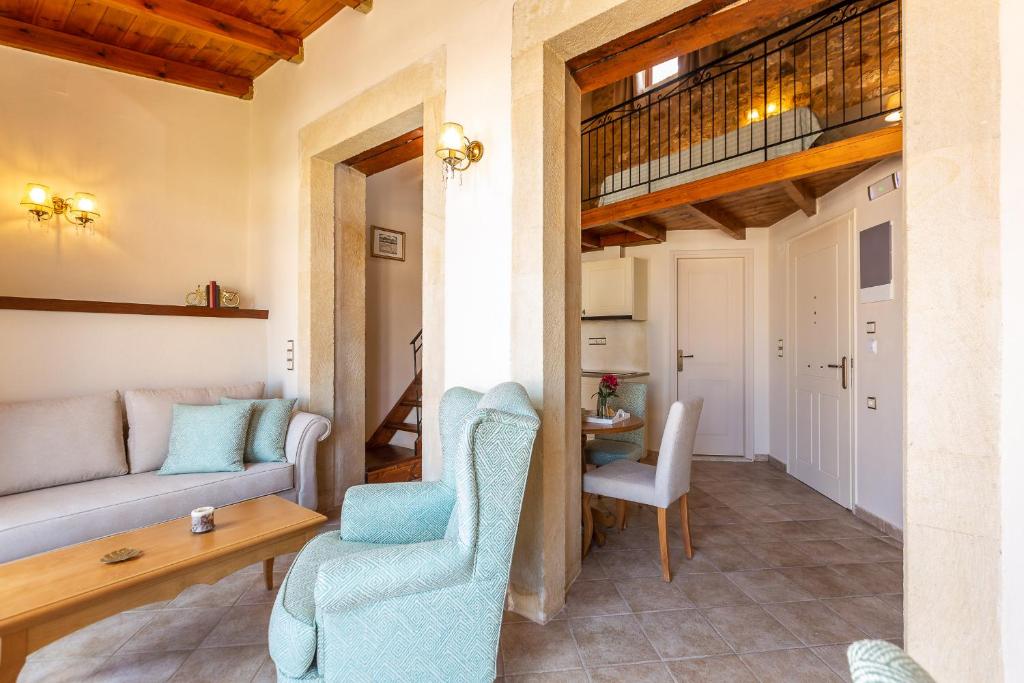 Posezení v ubytování Phaedra Suites