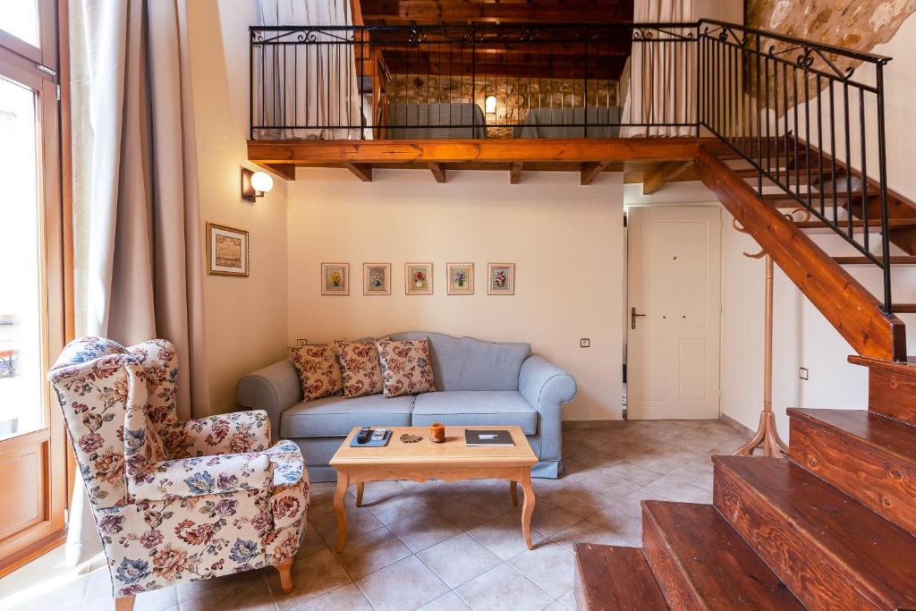Posezení v ubytování Phaedra Suites