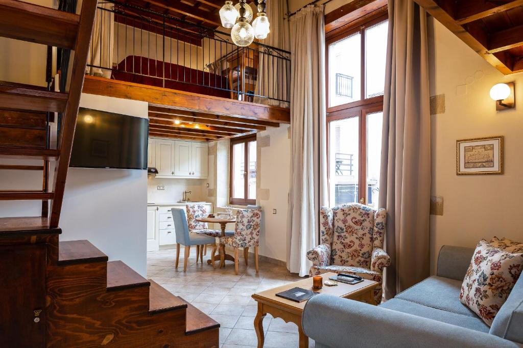 Posezení v ubytování Phaedra Suites