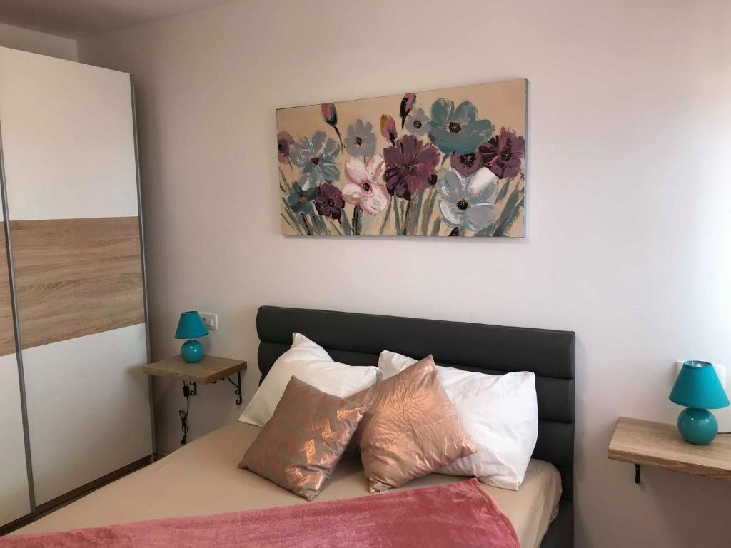 Posteľ alebo postele v izbe v ubytovaní Superior Apartman Vujević, Duće