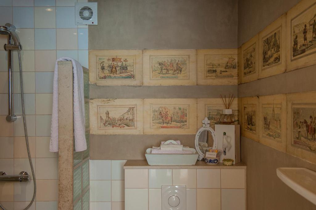 Koupelna v ubytování B&B Tspijker