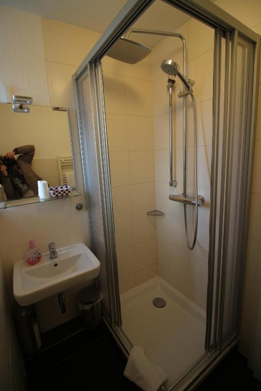 Koupelna v ubytování Apart Hotel Paradies