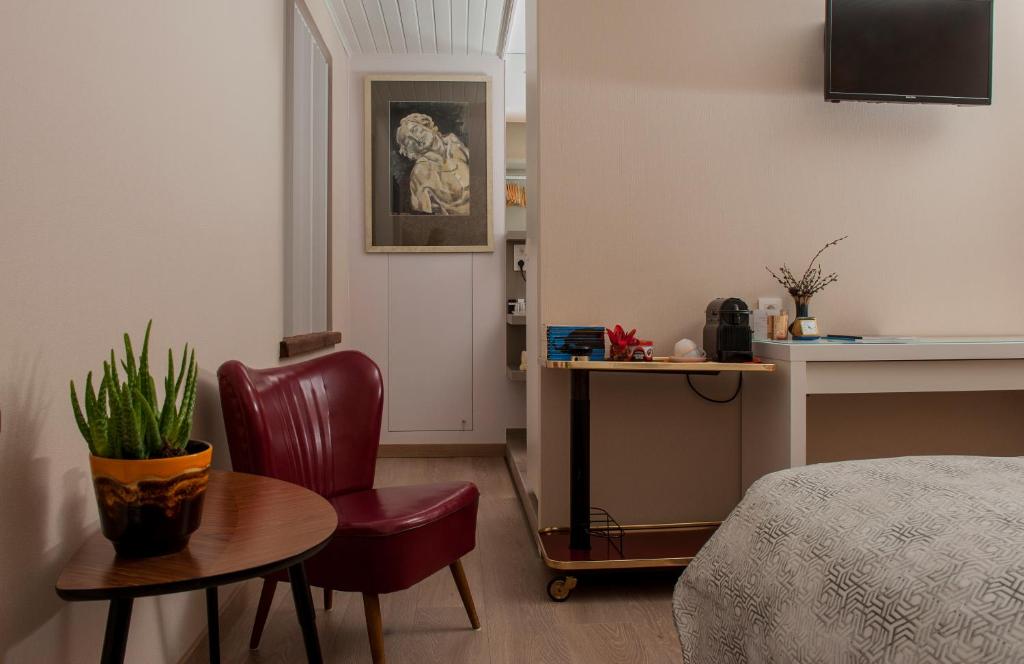 TV a/nebo společenská místnost v ubytování B&B Tspijker