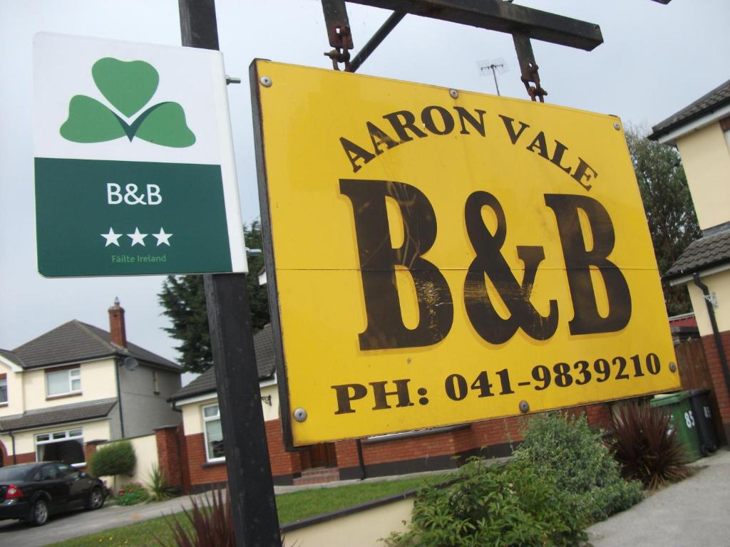Certifikát, ocenenie alebo iný dokument vystavený v ubytovaní Aaron Vale B&B
