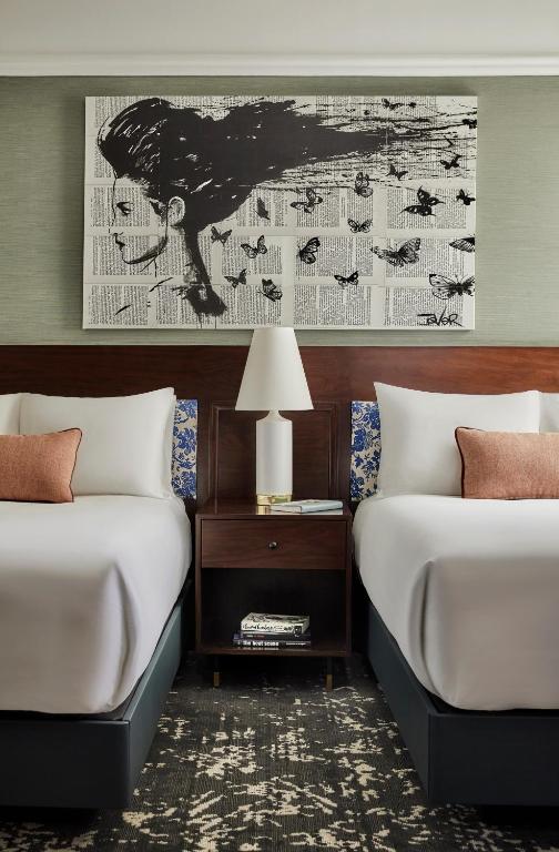 Hotel Emblem San Francisco - 2つのダブルベッドを備えたデラックスダブルルーム