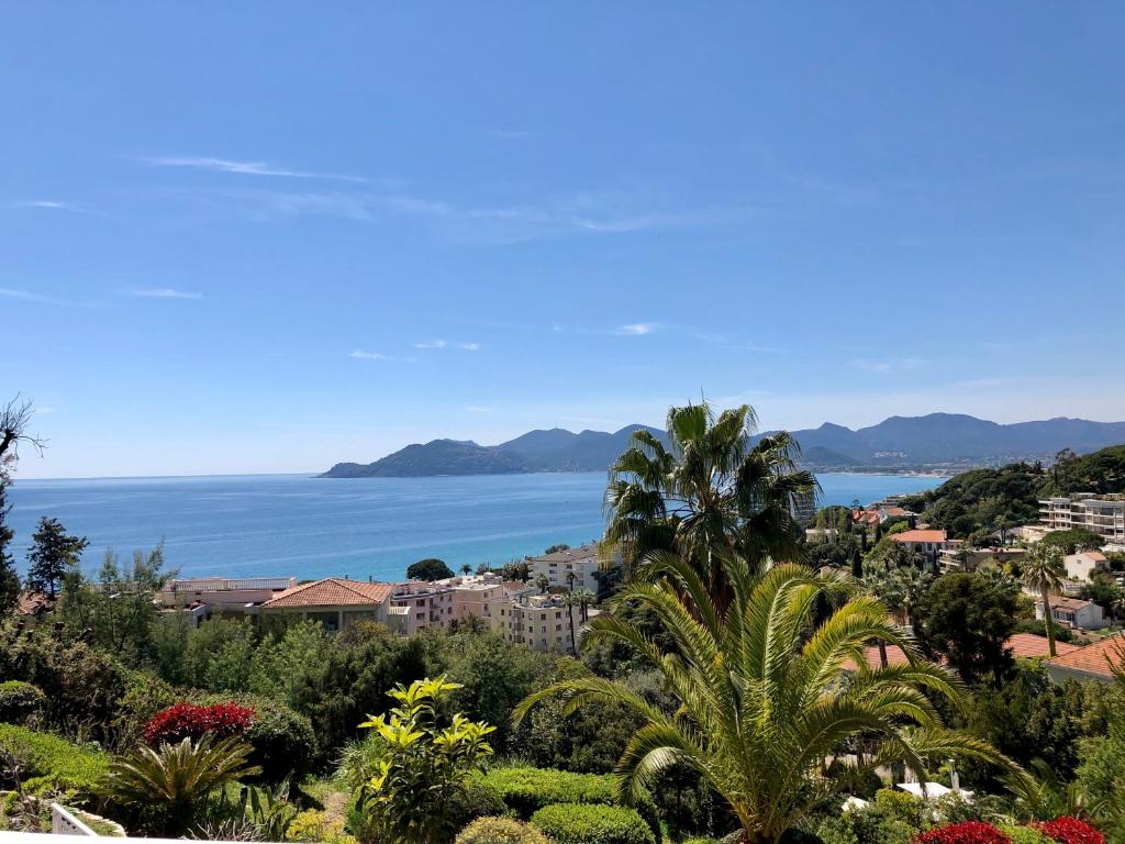 戛纳T2 superbe vue mer Cannes的城市的海景