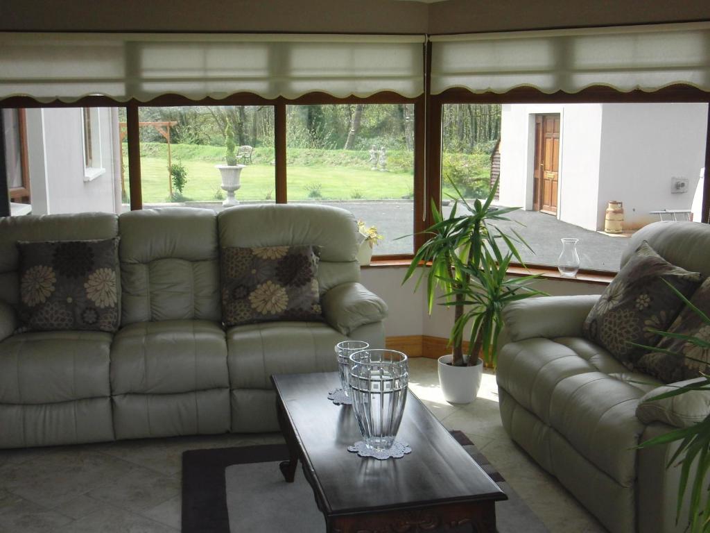 Posezení v ubytování Woodlands House