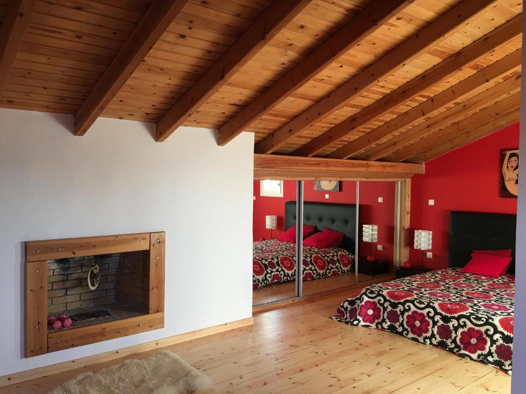 Postel nebo postele na pokoji v ubytování Villa Mariza Corfu