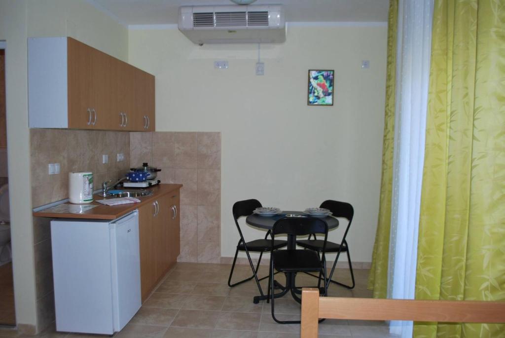 Kuchyň nebo kuchyňský kout v ubytování Prenoćište Leona