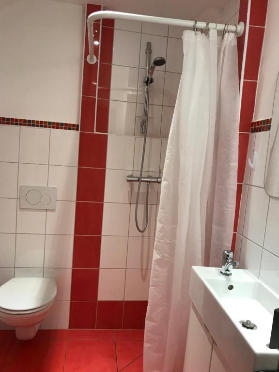 Koupelna v ubytování Apartmany u Synagogy